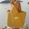 Le Temps des Cerises Sac Cabas Micky Jaune A Motif Fleuri-Femme Sacs & Portefeuilles
