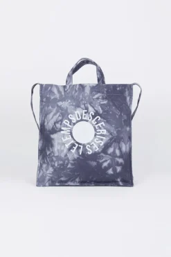 Le Temps des Cerises Sac De Shopping Lina Tie And Dye Bleu Gris-Femme Sacs & Portefeuilles