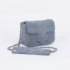 Le Temps des Cerises Sac Klelia En Cuir Suede Bleu Gris-Femme Sacs & Portefeuilles