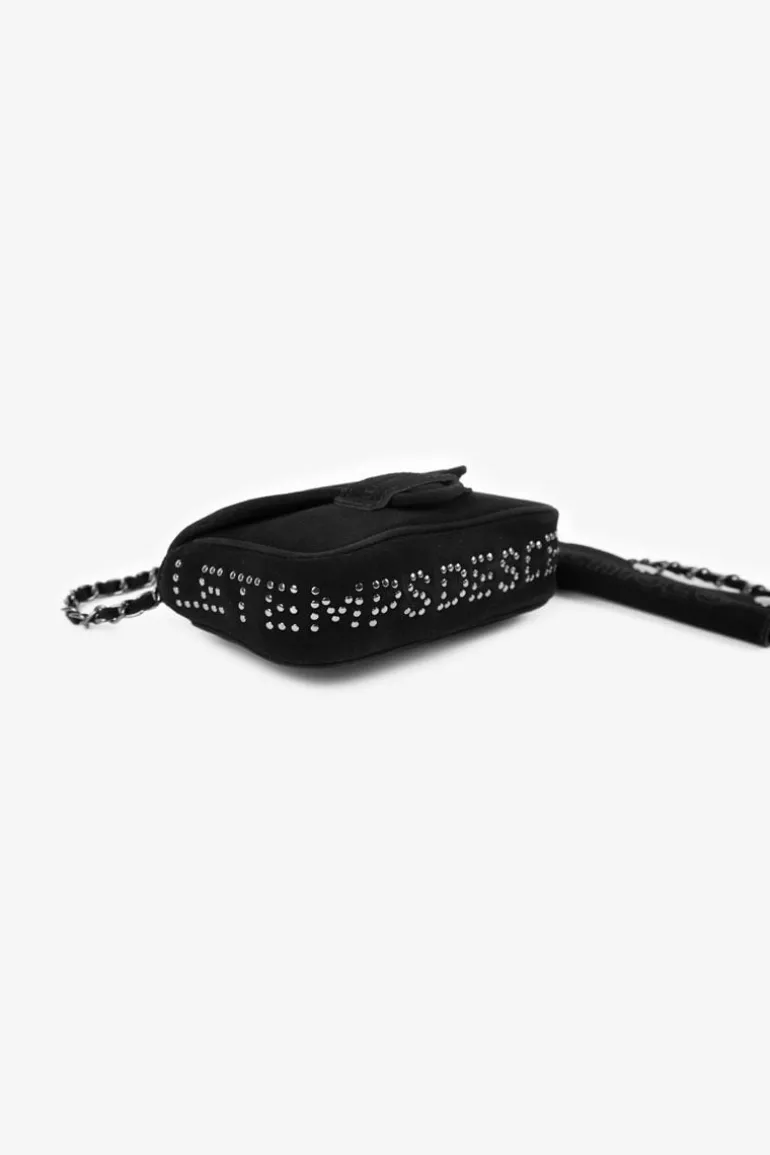 Le Temps des Cerises Sac Klelia En Cuir Suede Noir-Femme Sacs & Portefeuilles