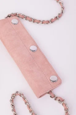 Le Temps des Cerises Sac Klelia En Cuir Suede Rose Poudre-Femme Sacs & Portefeuilles