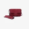 Le Temps des Cerises Sac Klelia En Cuir Suede Bordeaux-Femme Sacs & Portefeuilles