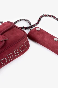 Le Temps des Cerises Sac Klelia En Cuir Suede Bordeaux-Femme Sacs & Portefeuilles