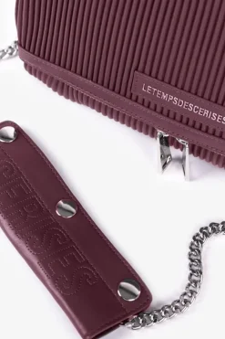 Le Temps des Cerises Sac Leter Bordeaux Plisse-Femme Sacs & Portefeuilles
