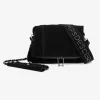 Le Temps des Cerises Sac Leter En Cuir Suede Noir-Femme Sacs & Portefeuilles