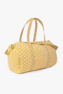 Le Temps des Cerises Sac Week-End Lisia Jaune A Motif Fleuri-Femme Sacs & Portefeuilles