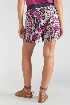 Le Temps des Cerises Short Armelle A Motif Jungle Violine-Femme Shorts & Jupes