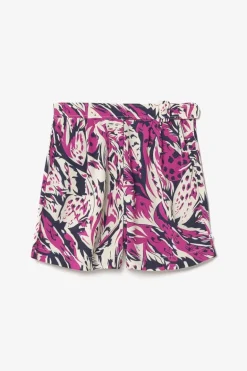 Le Temps des Cerises Short Armelle A Motif Jungle Violine-Femme Shorts & Jupes