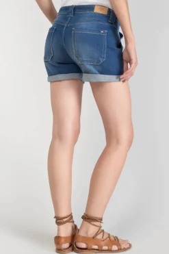 Le Temps des Cerises Short Bloom En Jeans Bleu Fonce-Femme Jupes & Shorts