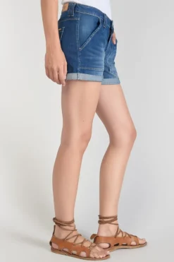 Le Temps des Cerises Short Bloom En Jeans Bleu Fonce-Femme Jupes & Shorts