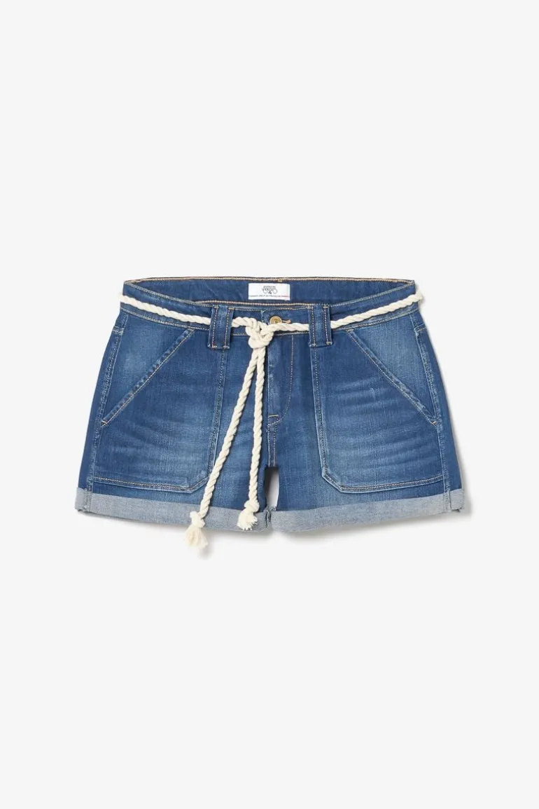Le Temps des Cerises Short Bloom En Jeans Bleu Fonce-Femme Jupes & Shorts