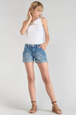 Le Temps des Cerises Short Bloom En Jeans Bleu-Femme Jupes & Shorts