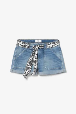 Le Temps des Cerises Short Bloom En Jeans Bleu-Femme Jupes & Shorts
