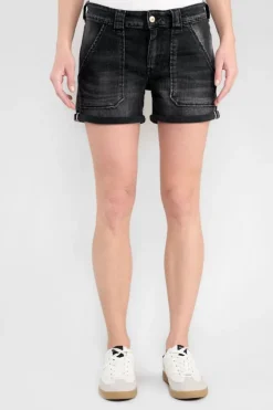 Le Temps des Cerises Short En Jeans Bloom Noir-Femme Jupes & Shorts