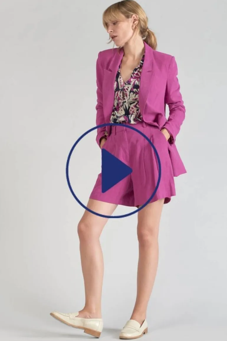 Le Temps des Cerises Short Polla Violine-Femme Shorts & Jupes