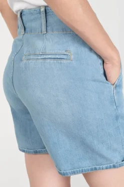 Le Temps des Cerises Short Sydney En Jeans Bleu Clair-Femme Jupes & Shorts