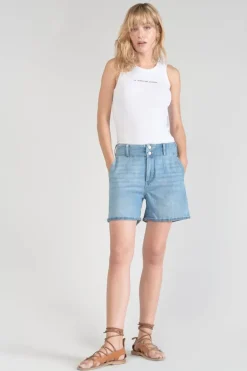 Le Temps des Cerises Short Sydney En Jeans Bleu Clair-Femme Jupes & Shorts