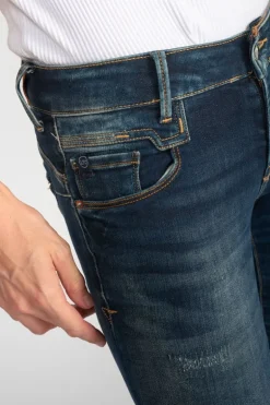 Le Temps des Cerises Sib Pulp Slim 7/8Eme Jeans Destroy Vintage Bleu N°2-Femme Coupe Slim