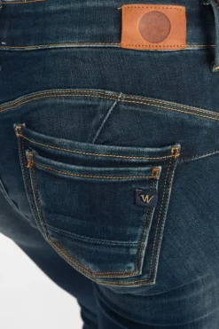 Le Temps des Cerises Sib Pulp Slim 7/8Eme Jeans Destroy Vintage Bleu N°2-Femme Coupe Slim