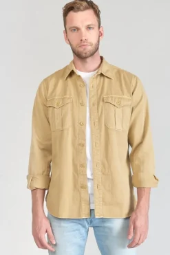 Le Temps des Cerises Surchemise Carel Beige Sable-Homme Chemises