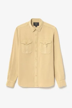 Le Temps des Cerises Surchemise Carel Beige Sable-Homme Chemises