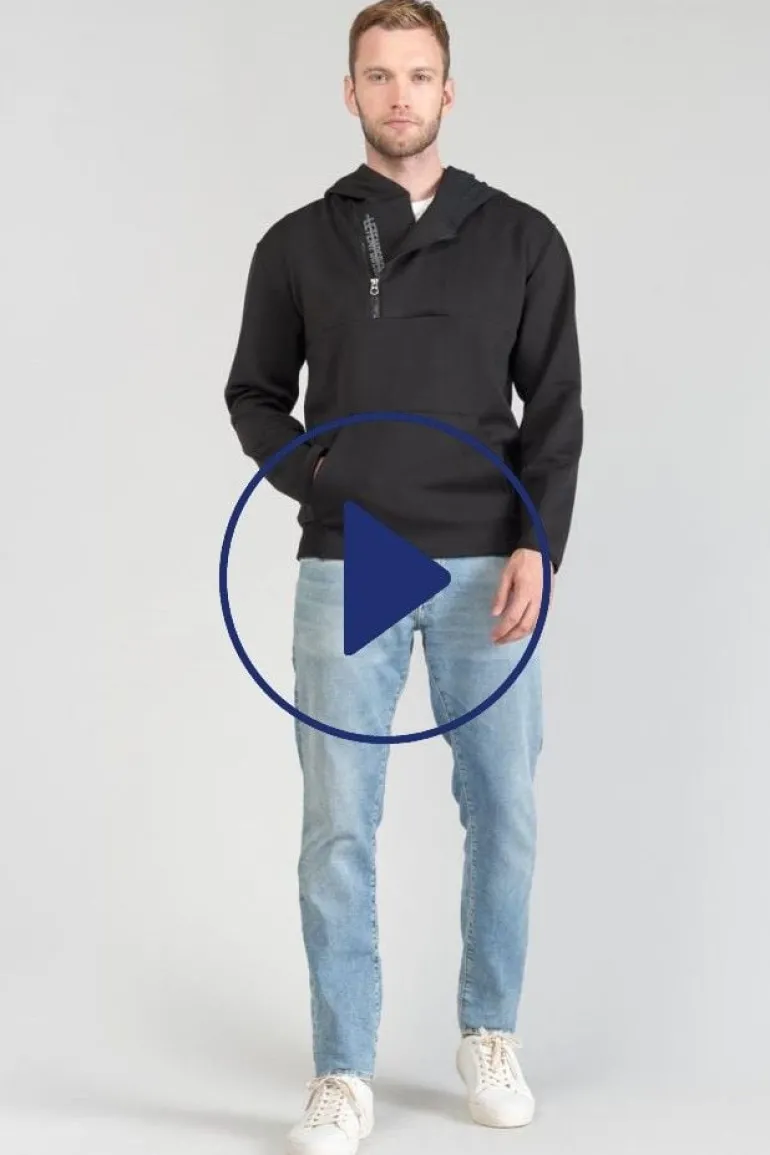 Le Temps des Cerises Sweat A Capuche Provis Noir-Homme Sweats