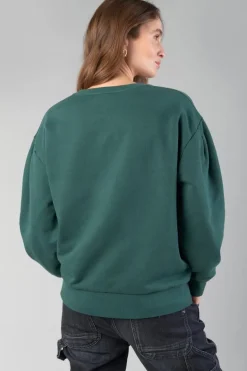 Le Temps des Cerises Sweat Moa Vert Bouteille Imprime-Femme Pulls & Sweats & Cardigans