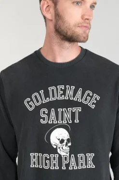 Le Temps des Cerises Sweat Tubur Noir Delave-Homme Sweats