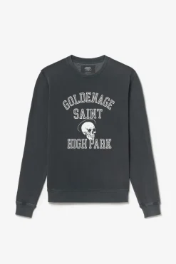 Le Temps des Cerises Sweat Tubur Noir Delave-Homme Sweats