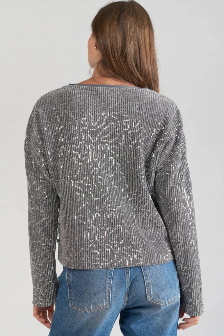 Le Temps des Cerises Top Able Argente-Femme Tops