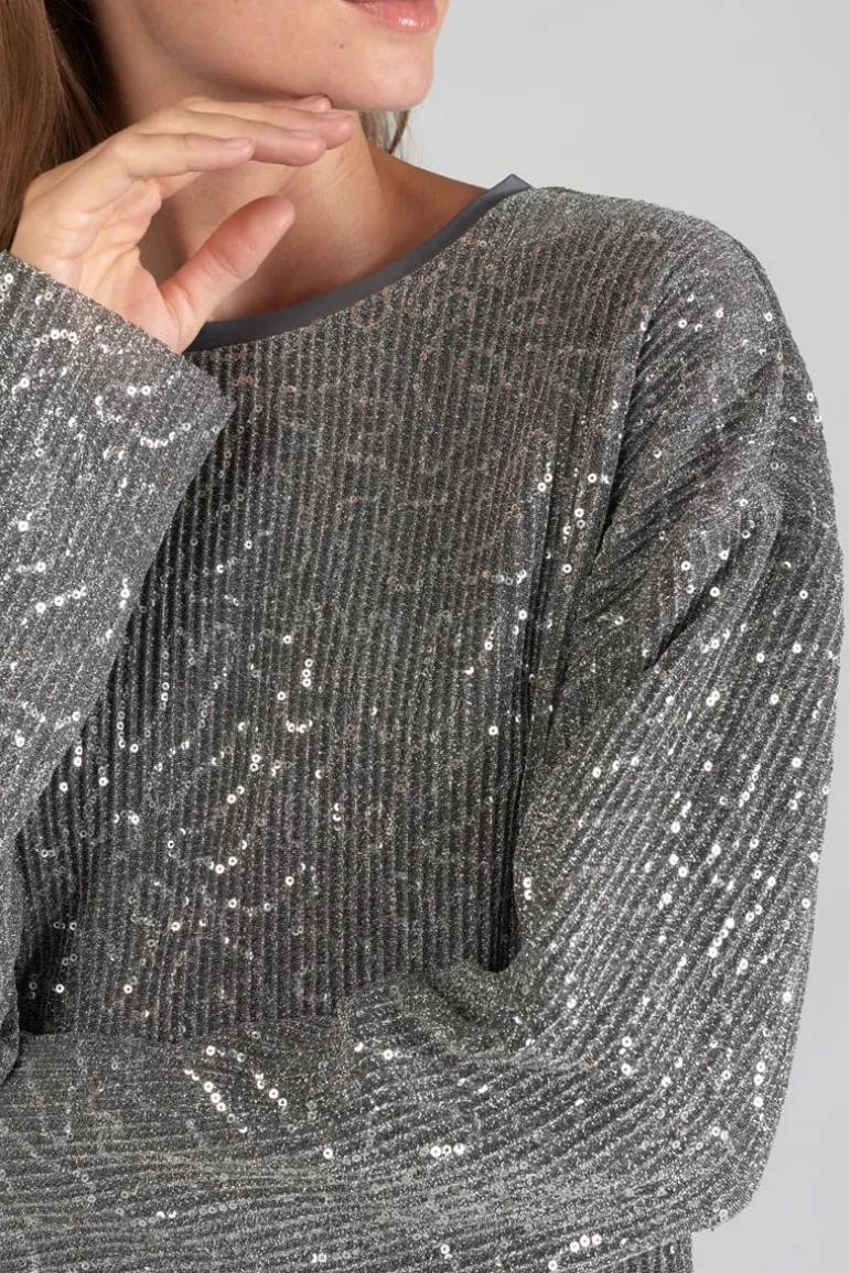 Le Temps des Cerises Top Able Argente-Femme Tops