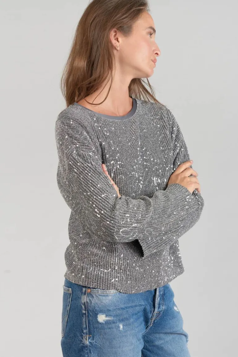 Le Temps des Cerises Top Able Argente-Femme Tops