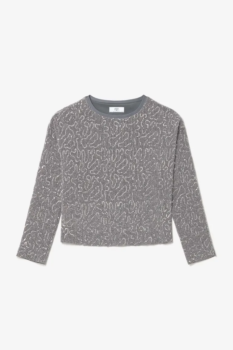 Le Temps des Cerises Top Able Argente-Femme Tops