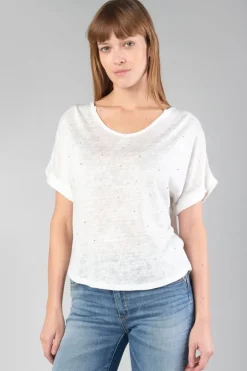 Le Temps des Cerises Top Bibou Creme-Femme T-Shirts & Débardeurs