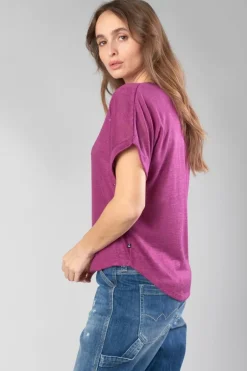 Le Temps des Cerises Top Bibou Framboise-Femme T-Shirts & Débardeurs