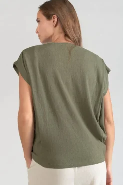 Le Temps des Cerises Top Coxy Kaki-Femme T-Shirts & Débardeurs