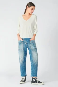 Le Temps des Cerises Top Jessie Creme-Femme T-Shirts & Débardeurs