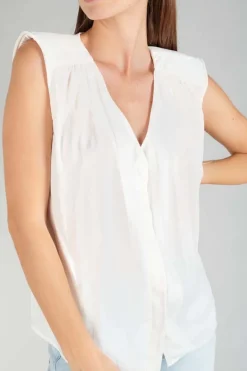 Le Temps des Cerises Top Missou En Jacquard Creme-Femme Tops