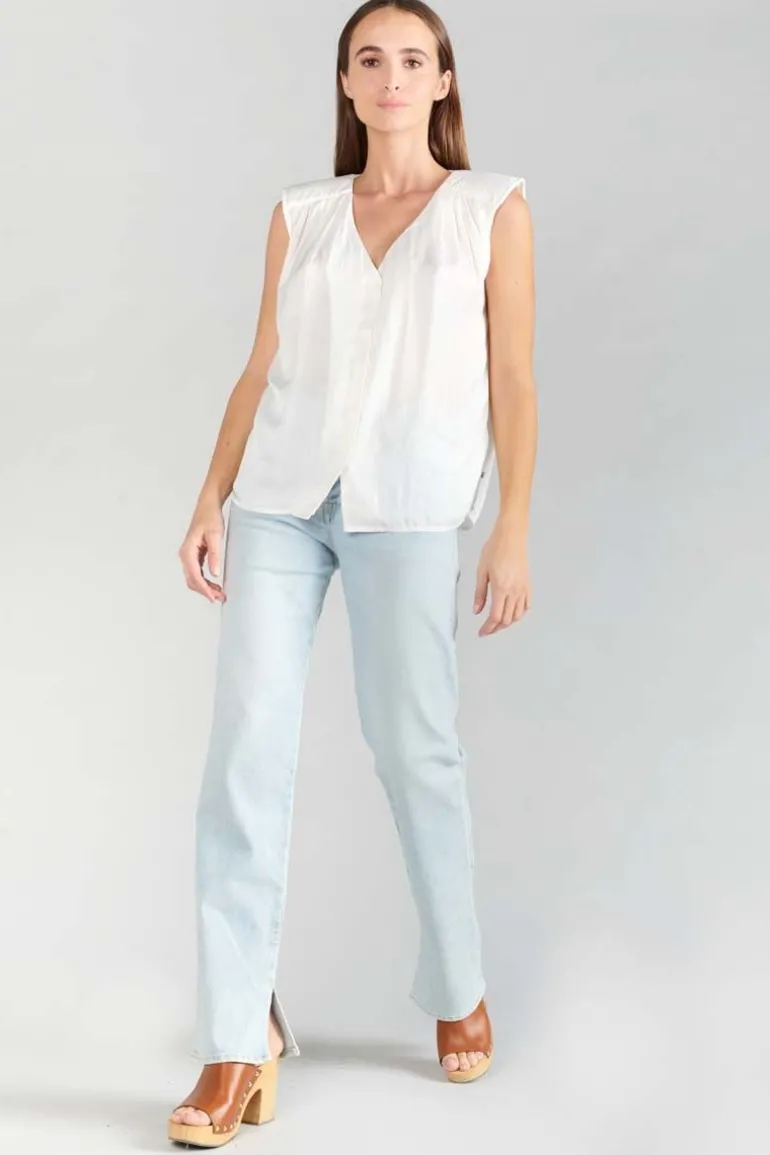 Le Temps des Cerises Top Missou En Jacquard Creme-Femme Tops