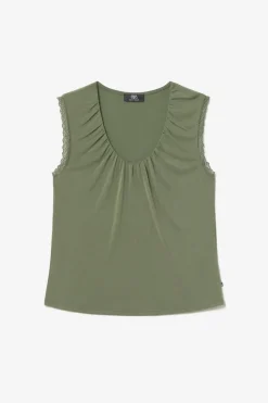 Le Temps des Cerises Top Nani Kaki-Femme T-Shirts & Débardeurs