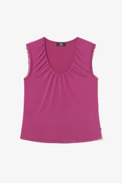 Le Temps des Cerises Top Nani Violine-Femme T-Shirts & Débardeurs