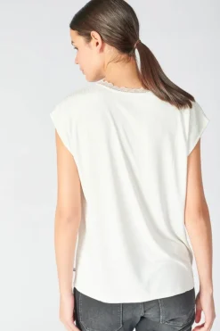 Le Temps des Cerises Top Nate Blanc-Femme T-Shirts & Débardeurs