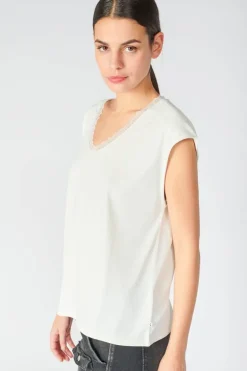 Le Temps des Cerises Top Nate Blanc-Femme T-Shirts & Débardeurs