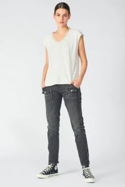 Le Temps des Cerises Top Nate Blanc-Femme T-Shirts & Débardeurs