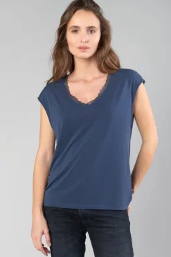 Le Temps des Cerises Top Nate Bleu Nuit-Femme T-Shirts & Débardeurs