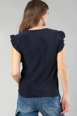 Le Temps des Cerises Top Nea Bleu Nuit Irise-Femme Tops