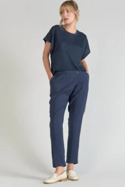 Le Temps des Cerises Top Overs Bleu Marine-Femme T-Shirts & Débardeurs