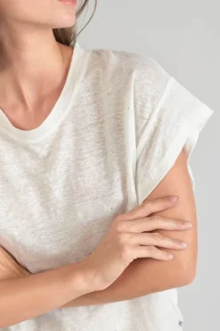 Le Temps des Cerises Top Overs Creme-Femme T-Shirts & Débardeurs