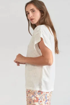 Le Temps des Cerises Top Overs Creme-Femme T-Shirts & Débardeurs