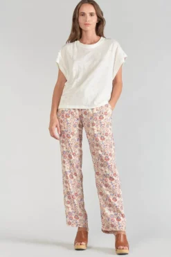 Le Temps des Cerises Top Overs Creme-Femme T-Shirts & Débardeurs